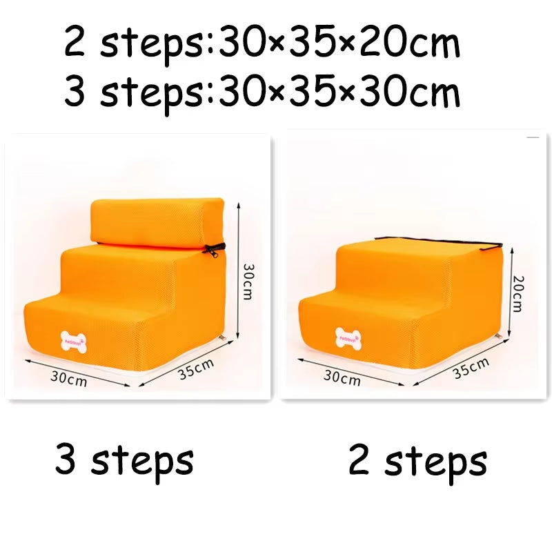 Hot Dog House Dog Stairs Pet 2/3 Steps Stairs for Small Dog Cat Pet Ramp Ladder Anti-Slip Removable Dogs Bed Stairs Pet Supplies
