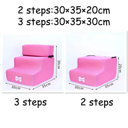 Hot Dog House Dog Stairs Pet 2/3 Steps Stairs for Small Dog Cat Pet Ramp Ladder Anti-Slip Removable Dogs Bed Stairs Pet Supplies