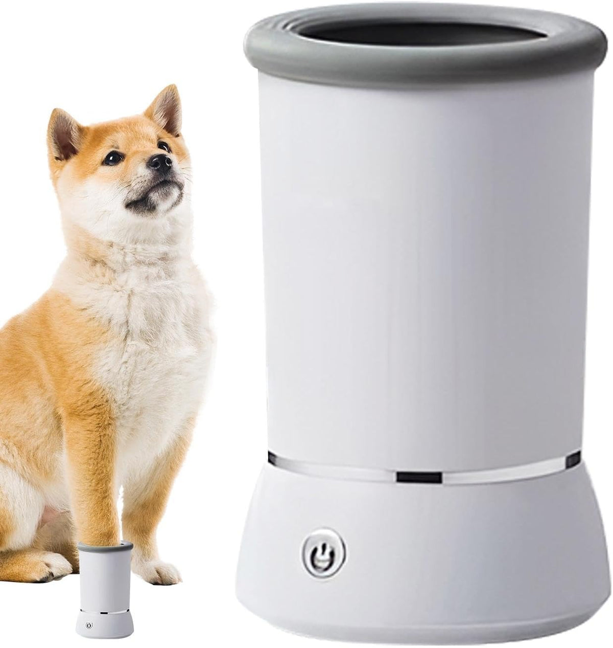 Limpiador Automático de Patas para Perros, Lavadora de Mascotas USB 360° con Cepillo de Silicona Desmontable para Eliminar Barro y Arena