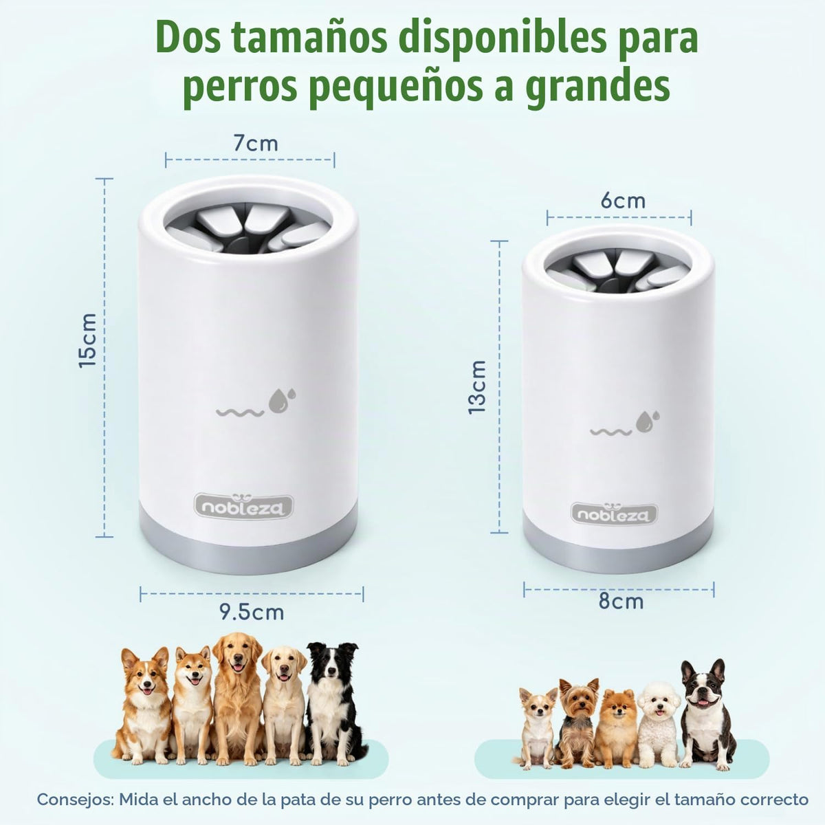 Nobleza Limpiador De Patas Para Perros Talla S - Kit De Aseo 5 En 1 Con 3 Toallas Y 1 Cepillo De Baño Grande, Taza Lavadora Portátil De Silicona Para Mascotas, Elimina Barro Y Suciedad (Gris)