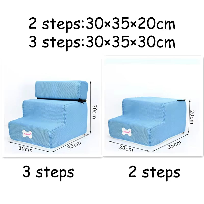 Hot Dog House Dog Stairs Pet 2/3 Steps Stairs for Small Dog Cat Pet Ramp Ladder Anti-Slip Removable Dogs Bed Stairs Pet Supplies