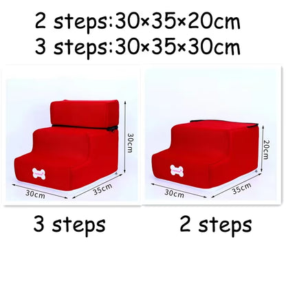 Hot Dog House Dog Stairs Pet 2/3 Steps Stairs for Small Dog Cat Pet Ramp Ladder Anti-Slip Removable Dogs Bed Stairs Pet Supplies