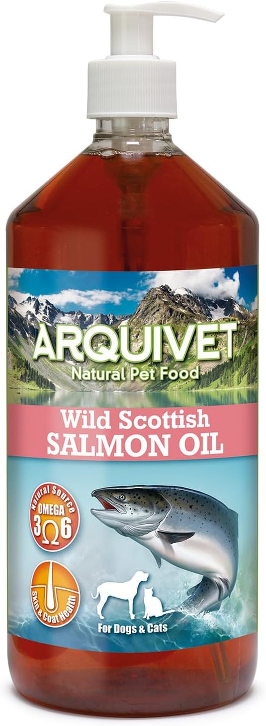 Arquivet - Aceite De Salmón Escocés - 1 Litro - Para Perros Y Gatos