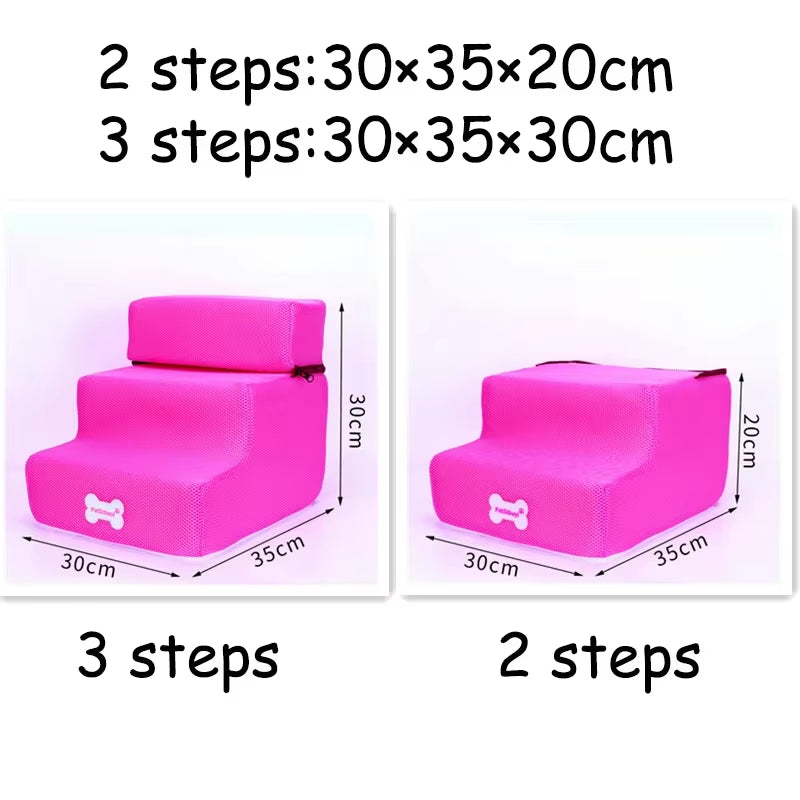 Hot Dog House Dog Stairs Pet 2/3 Steps Stairs for Small Dog Cat Pet Ramp Ladder Anti-Slip Removable Dogs Bed Stairs Pet Supplies