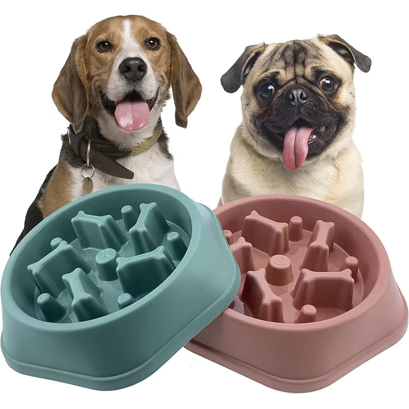 Slow Feeder Dog Bowl Anti-Anxiety Puppy Food Bowl Anti-Choking Pet Slow Eating Dog Dishes Puzzle Feeders for Dogs Small Medium