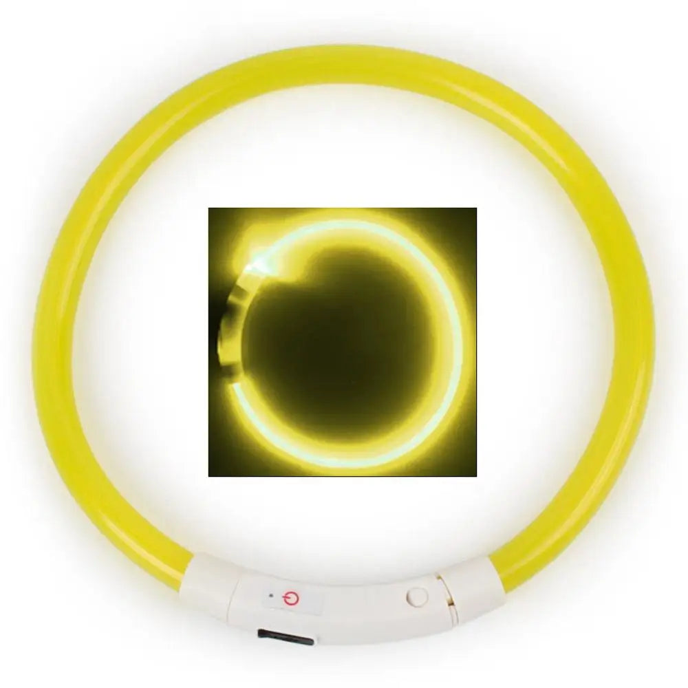Multicolor LED Pet Dog Collar Cat Puppy Necklace Adjustable USB Rechargeable Cuttable Neck Ring Safety Night Glowing Waterproof