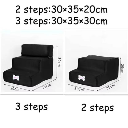 Hot Dog House Dog Stairs Pet 2/3 Steps Stairs for Small Dog Cat Pet Ramp Ladder Anti-Slip Removable Dogs Bed Stairs Pet Supplies