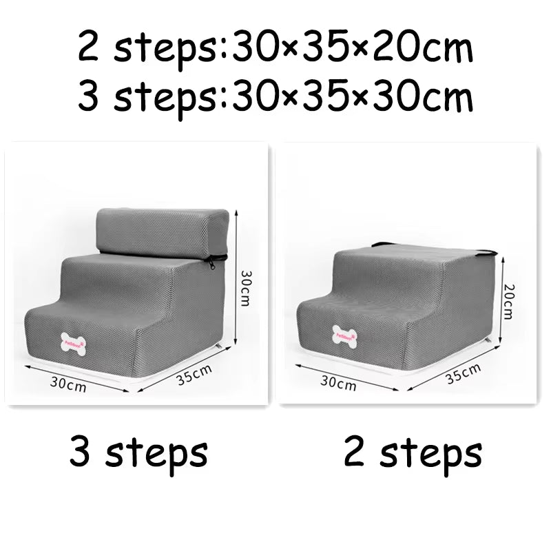 Hot Dog House Dog Stairs Pet 2/3 Steps Stairs for Small Dog Cat Pet Ramp Ladder Anti-Slip Removable Dogs Bed Stairs Pet Supplies