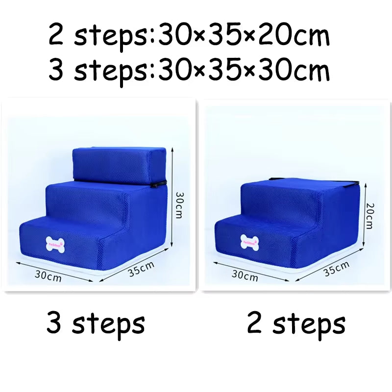 Hot Dog House Dog Stairs Pet 2/3 Steps Stairs for Small Dog Cat Pet Ramp Ladder Anti-Slip Removable Dogs Bed Stairs Pet Supplies