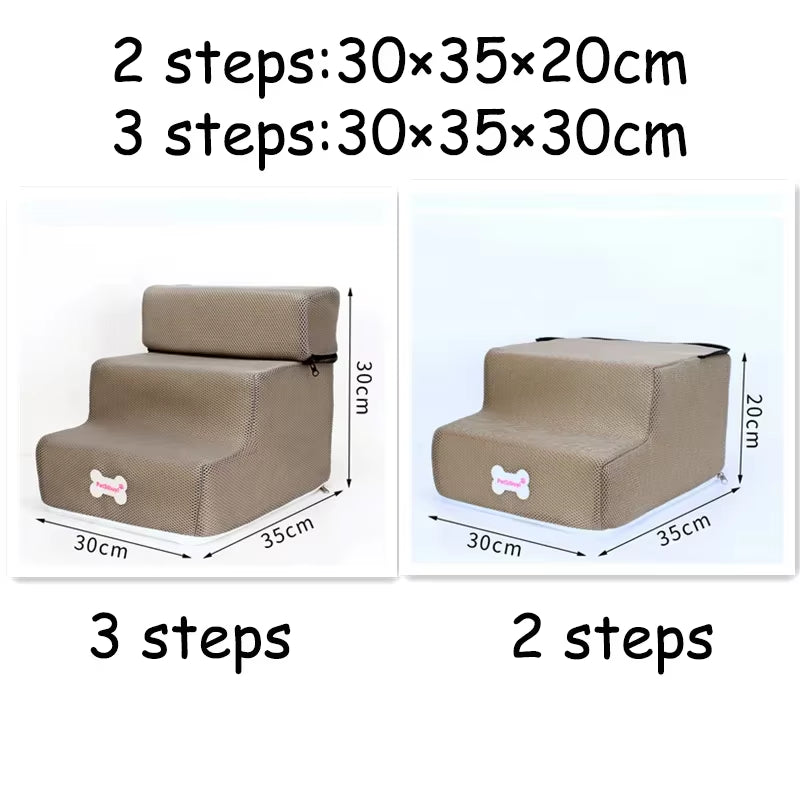 Hot Dog House Dog Stairs Pet 2/3 Steps Stairs for Small Dog Cat Pet Ramp Ladder Anti-Slip Removable Dogs Bed Stairs Pet Supplies