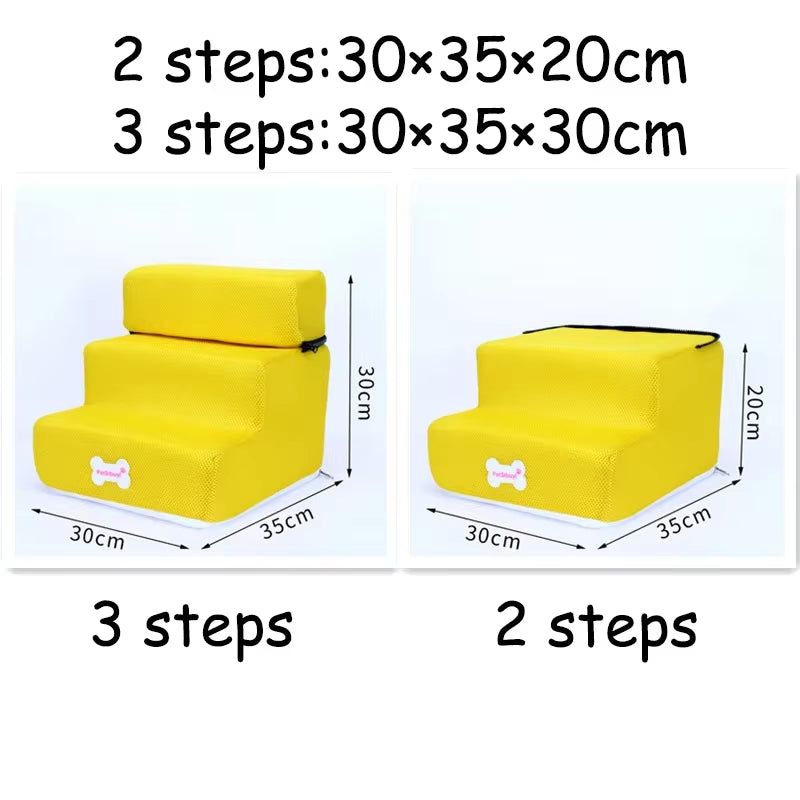 Hot Dog House Dog Stairs Pet 2/3 Steps Stairs for Small Dog Cat Pet Ramp Ladder Anti-Slip Removable Dogs Bed Stairs Pet Supplies