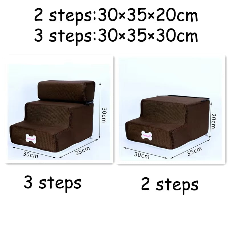Hot Dog House Dog Stairs Pet 2/3 Steps Stairs for Small Dog Cat Pet Ramp Ladder Anti-Slip Removable Dogs Bed Stairs Pet Supplies